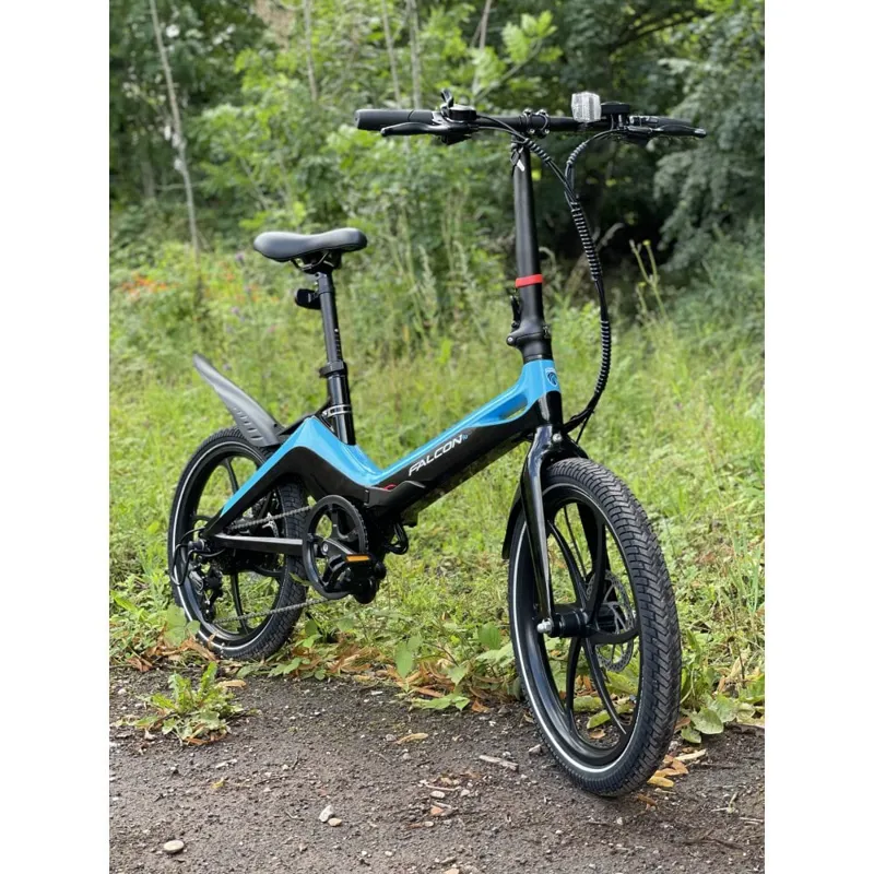 Falcon Flo Folding Electric Bike Black and Blue-11